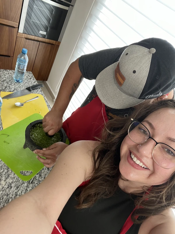 Cooking together at home