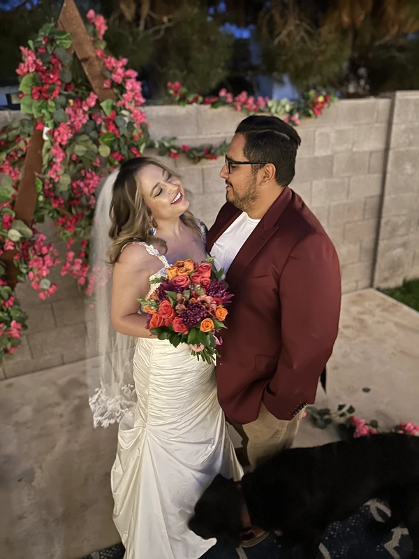 Our wedding day with Noodles