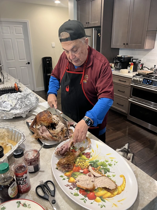 Carving the turkey