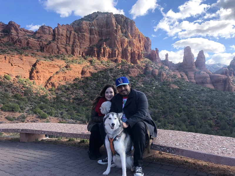 Nala joins us among the red rocks